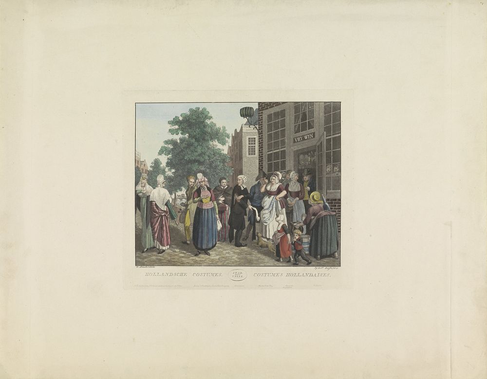 Twaalf personen in klederdracht van verschillende steden, ca. 1820-1830 (1820 - 1830) by Ludwig Gottlieb Portman and…