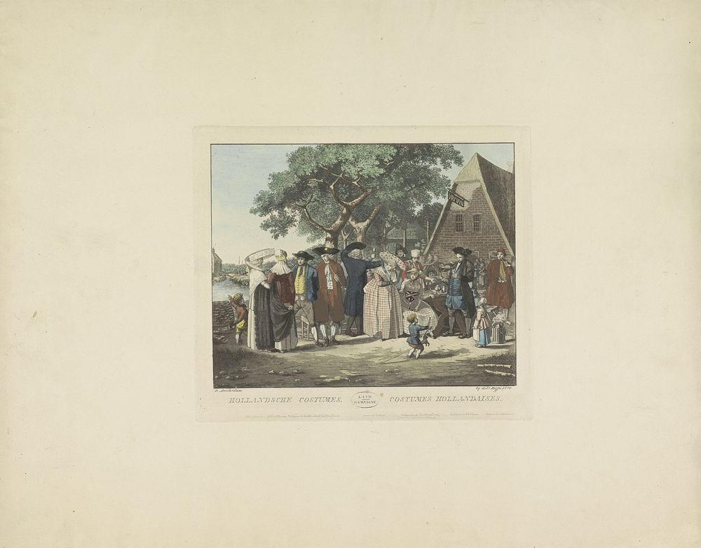 Twaalf personen in klederdracht van verschillende streken, ca. 1820-1830 (1820 - 1830) by Ludwig Gottlieb Portman and…
