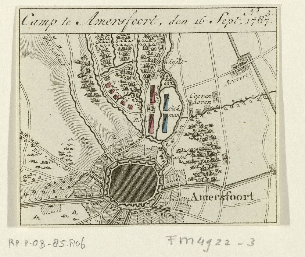 Kampement van de Pruisen te Amersfoort, 1787 (1790 - 1792) by anonymous