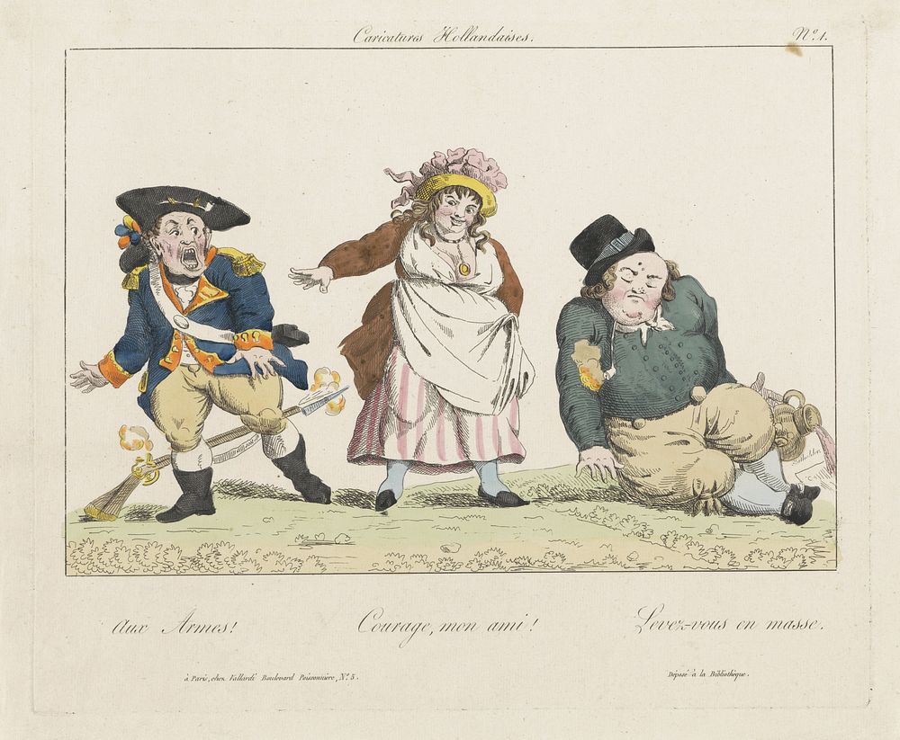 Spotprent op de Hollanders (nr. 1), 1795 / 1814 (1814) by anonymous, Vallardi and Isaac Cruikshank