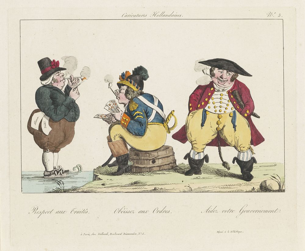 Spotprent op de Hollanders (nr. 3), 1795 / 1814 (1814) by anonymous, Vallardi and Isaac Cruikshank