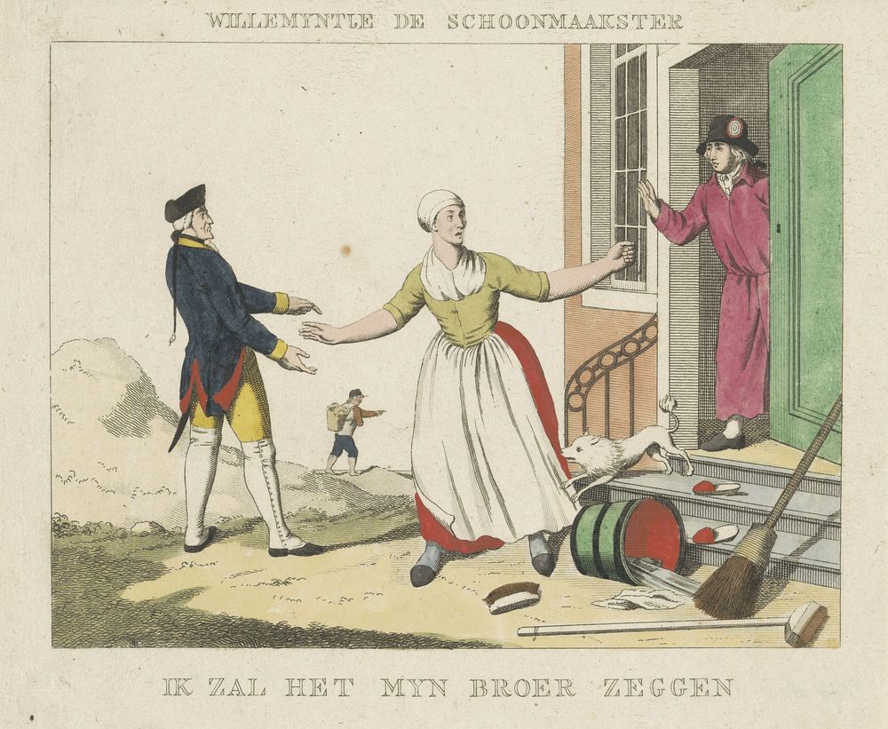 Prinses Wilhelmina ontslagen als schoonmaakster, 1795 (1795) by anonymous