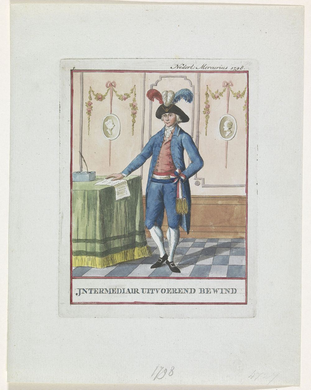 Officiële klederdracht van een lid van het Intermediair Uitvoerend Bewind, 1798 (1798) by anonymous