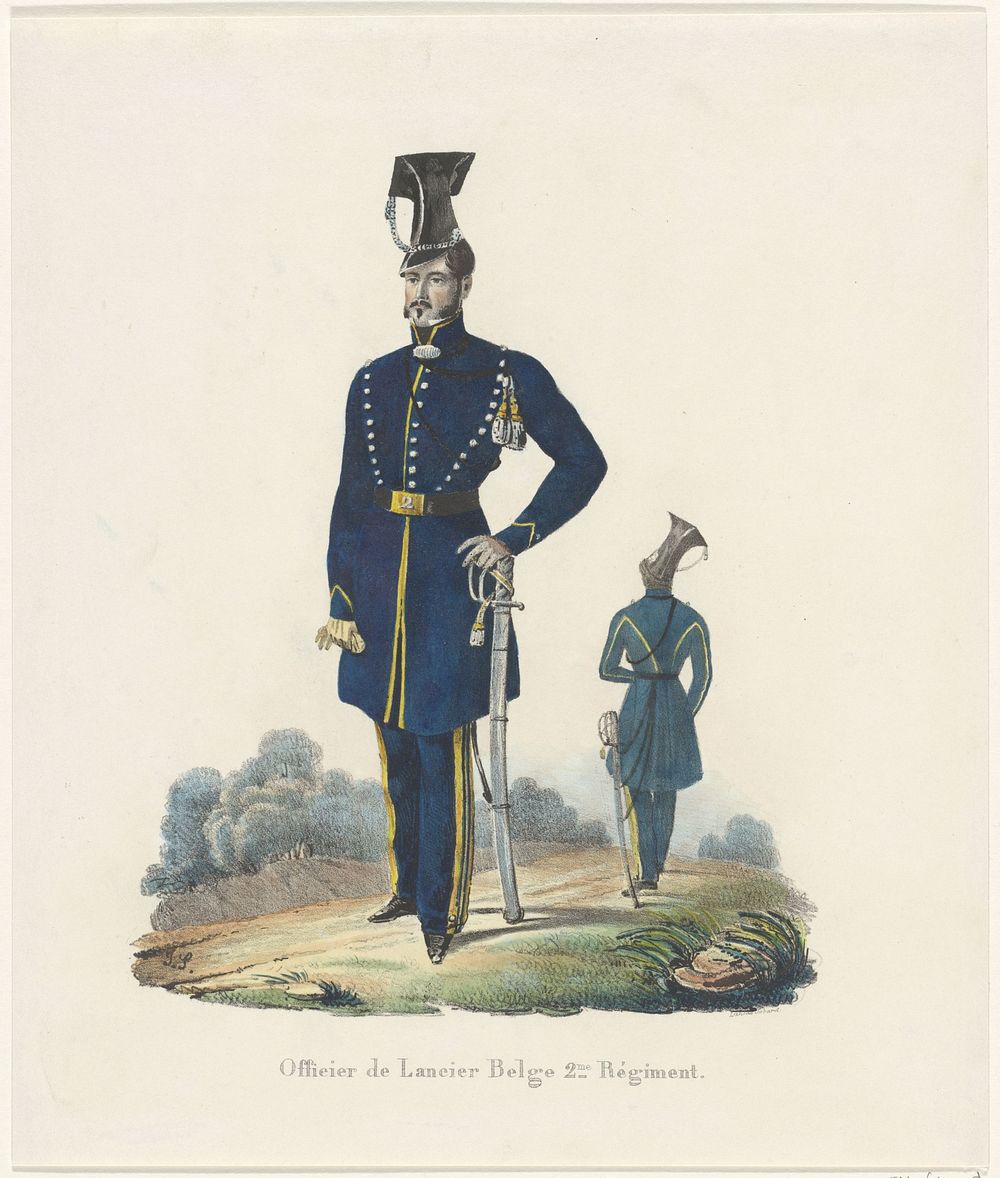 Belgische lansier, 1830 (1830 - 1831) by Jean Baptiste Ambroise Marcellin Jobard