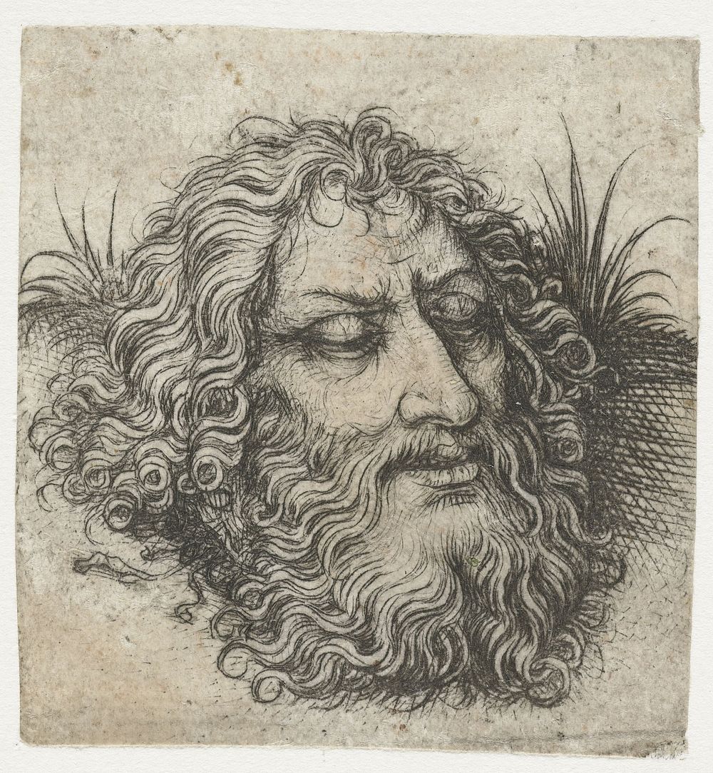 Het hoofd van Johannes de Doper of van Goliath (1483 - 1487) by Meester van het Amsterdamse Kabinet and Meester van het…