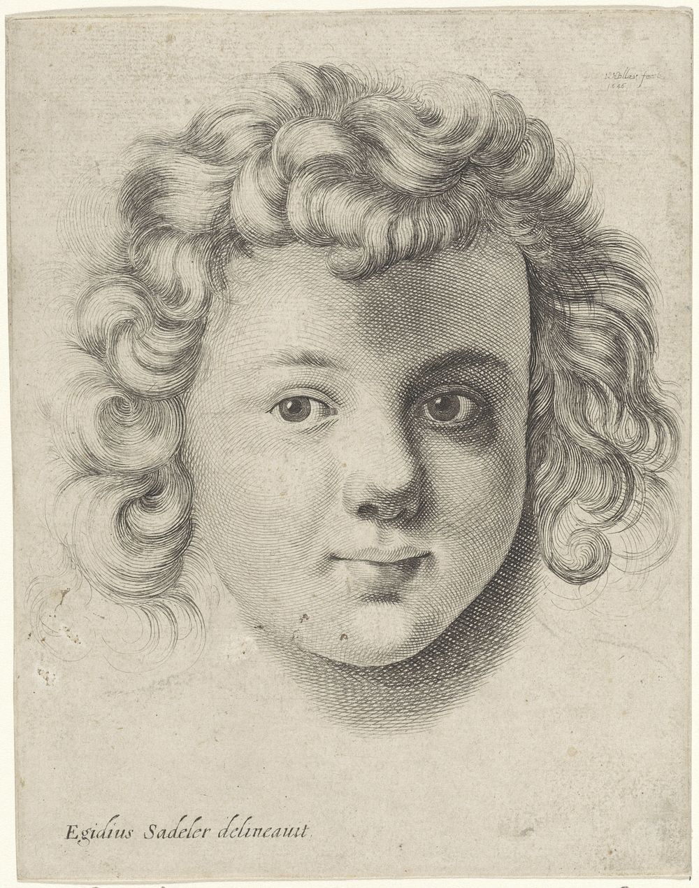 Hoofd van een kind (1646) by Wenceslaus Hollar and Aegidius Sadeler II