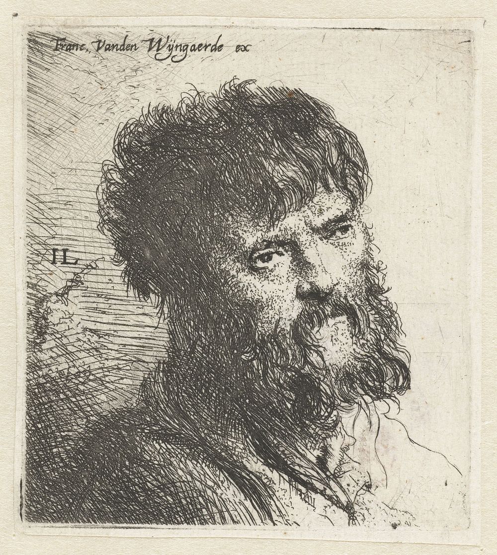 Borstbeeld van een man (1625 - 1674) by Jan Lievens and Frans van den Wijngaerde