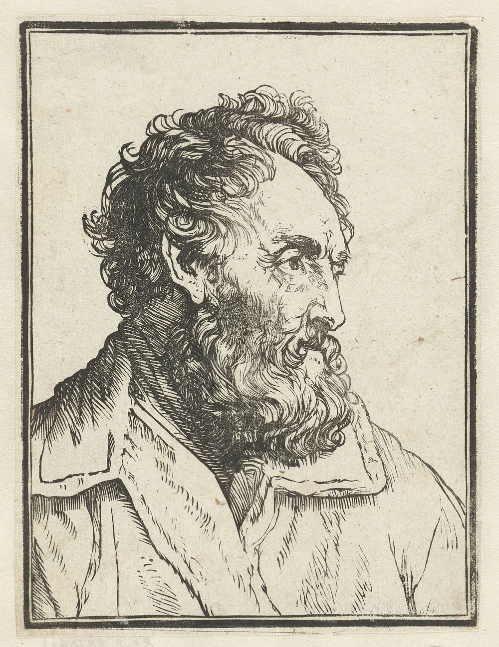 Borstbeeld van een man met baard (1625 - 1674) by anonymous and Jan Lievens