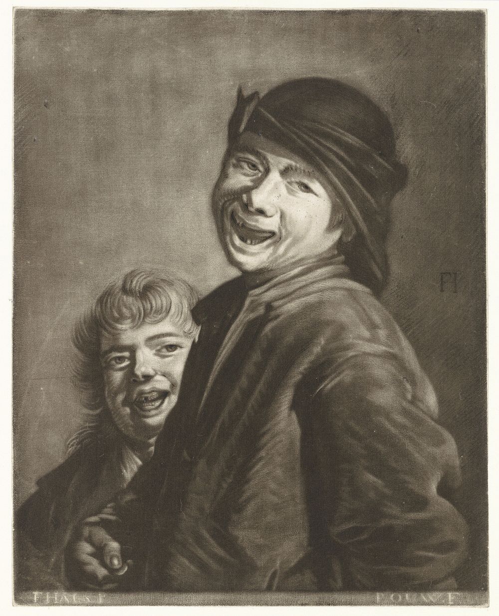 Twee lachende jongens (1743 - 1800) by Pieter Louw and Frans Hals