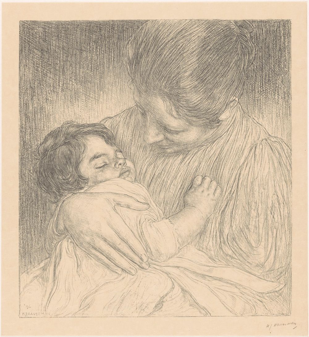 Avond (1896) by Hendrik Johannes Haverman