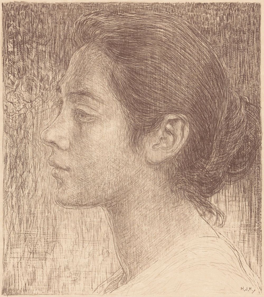 Portret van een onbekende vrouw (1867 - 1928) by Hendrik Johannes Haverman