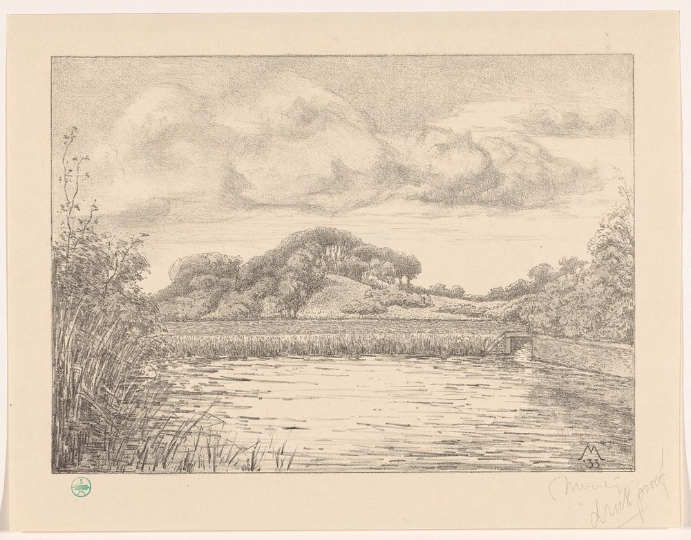 Gezicht op bastion Promers vanaf bastion Oranje (1933) by Simon Moulijn and Stichting Menno van Coehoorn