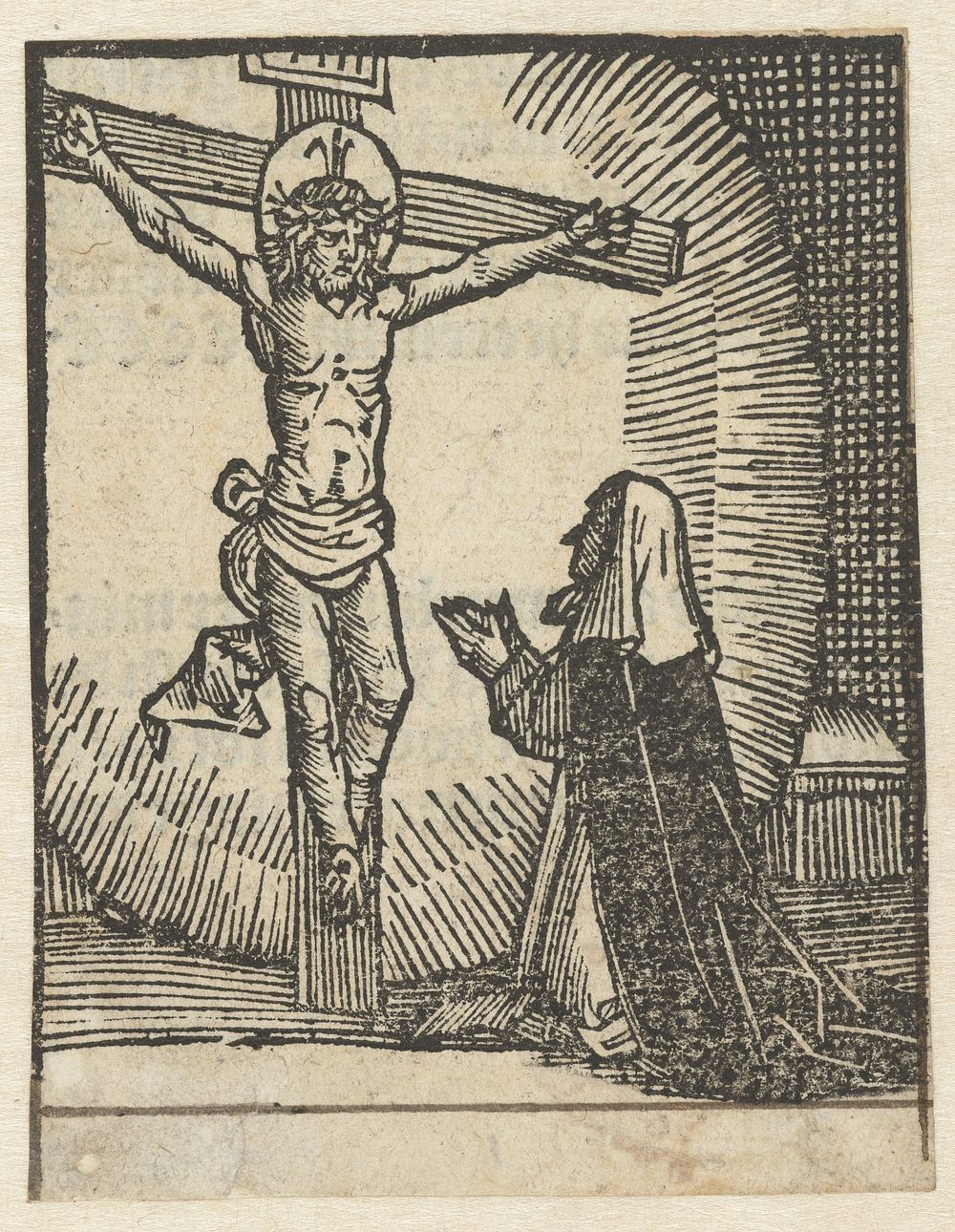 Verschijning van Christus voor non (1490 - 1500) by anonymous