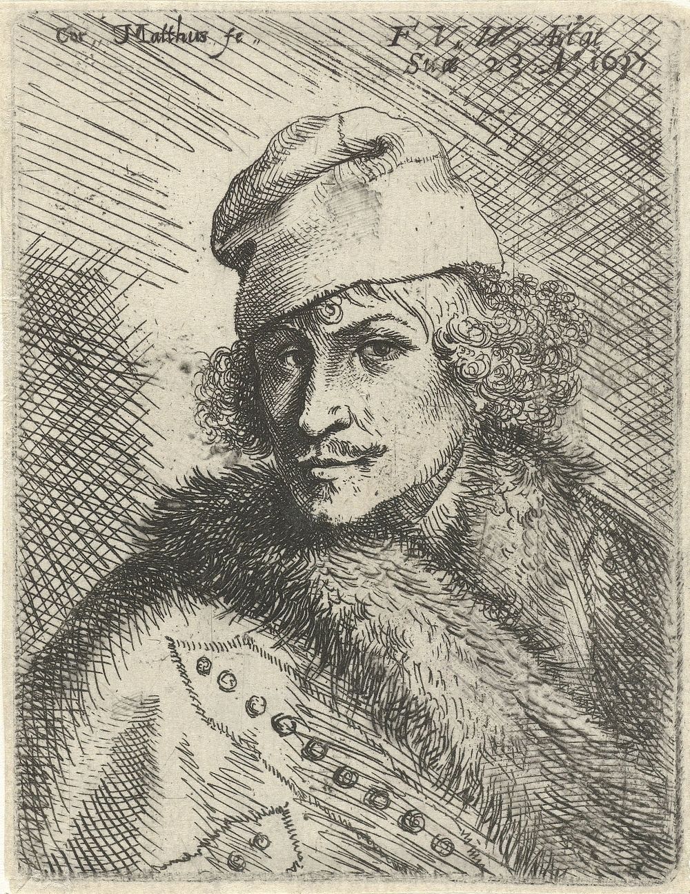 Portret van Frans van den Wijngaerde (1637) by Cornelis Matthieu