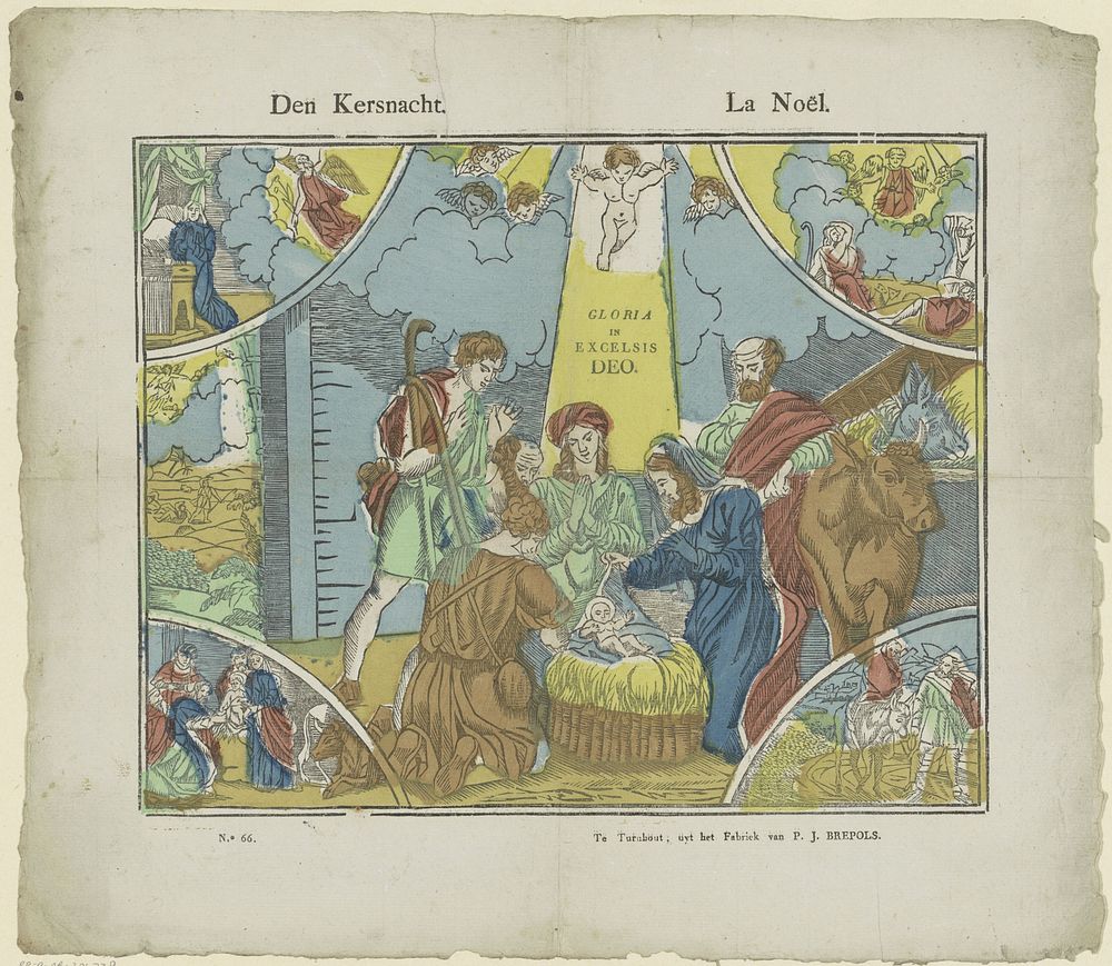 Den kersnacht / La Noël (1800 - 1833) by Philippus Jacobus Brepols and anonymous