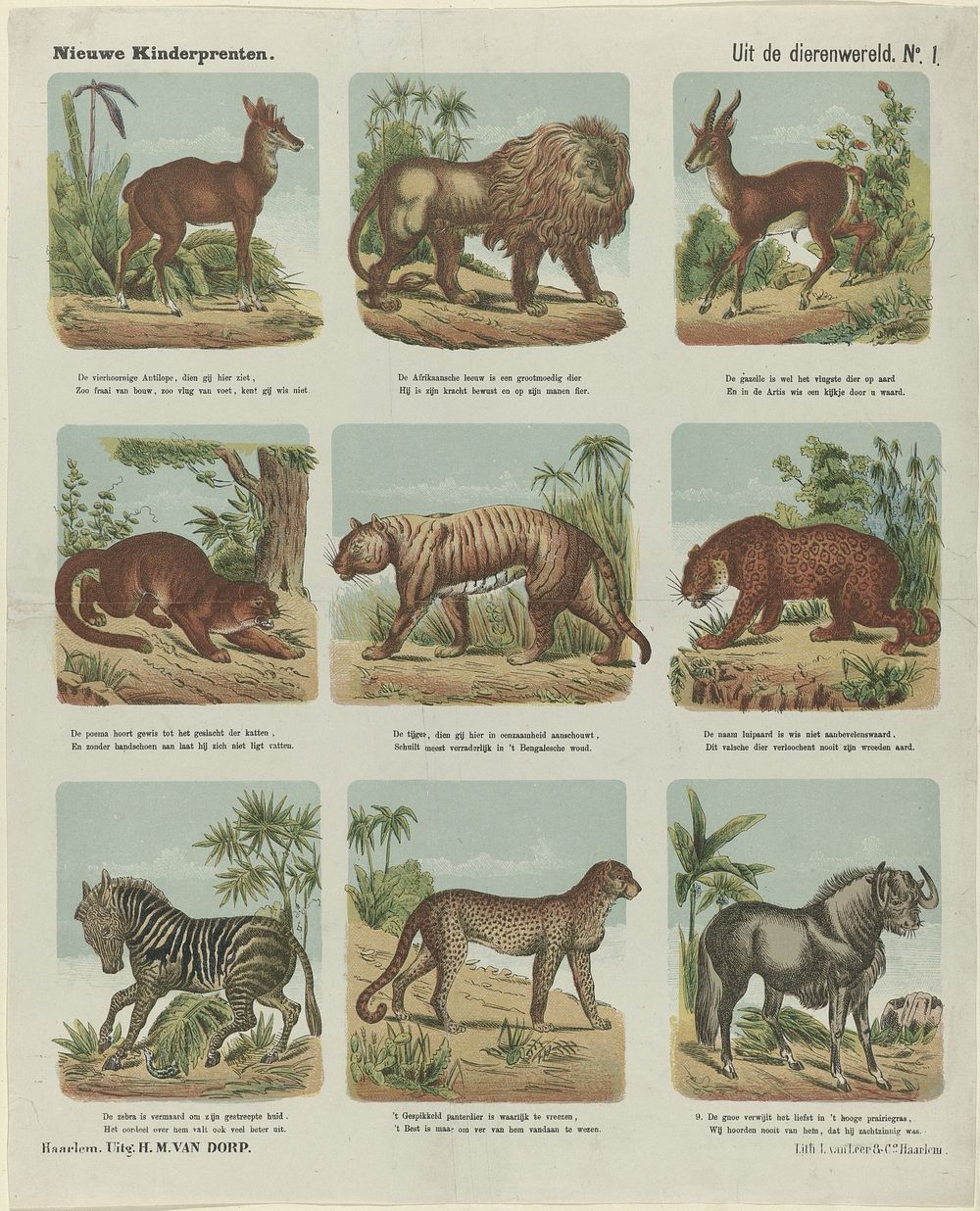 Uit de dierenwereld (1872 - 1883) by H M van Dorp, L van Leer and Co and anonymous