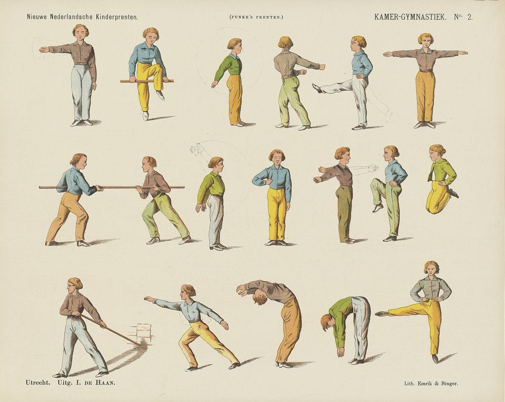 Kamer-gymnastiek (1875 - 1903) by Jan de Haan, Emrik and Binger and anonymous