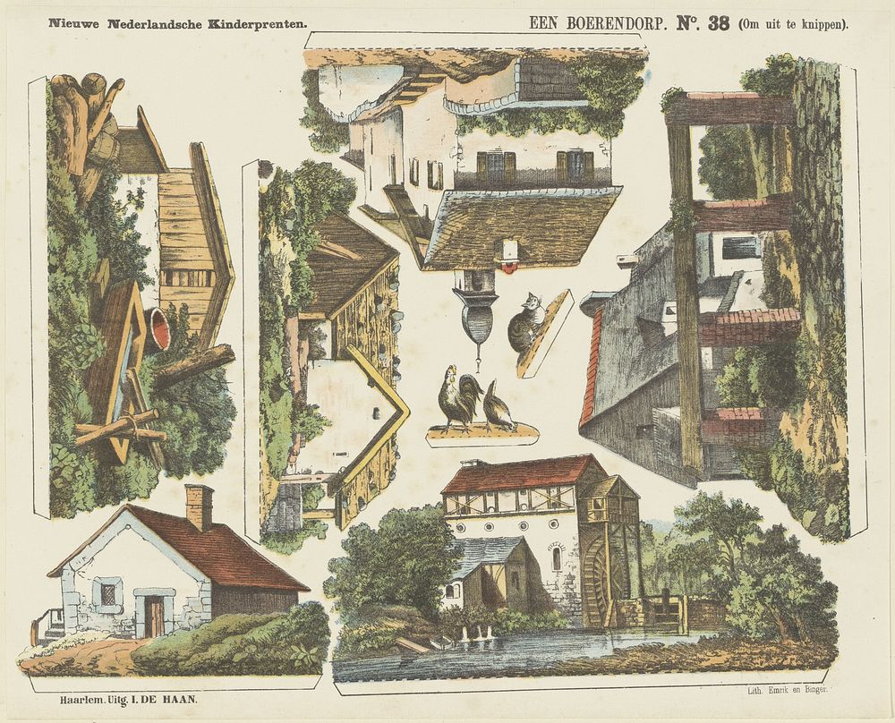 Een boerendorp (1875 - 1903) by Jan de Haan, Emrik and Binger and anonymous