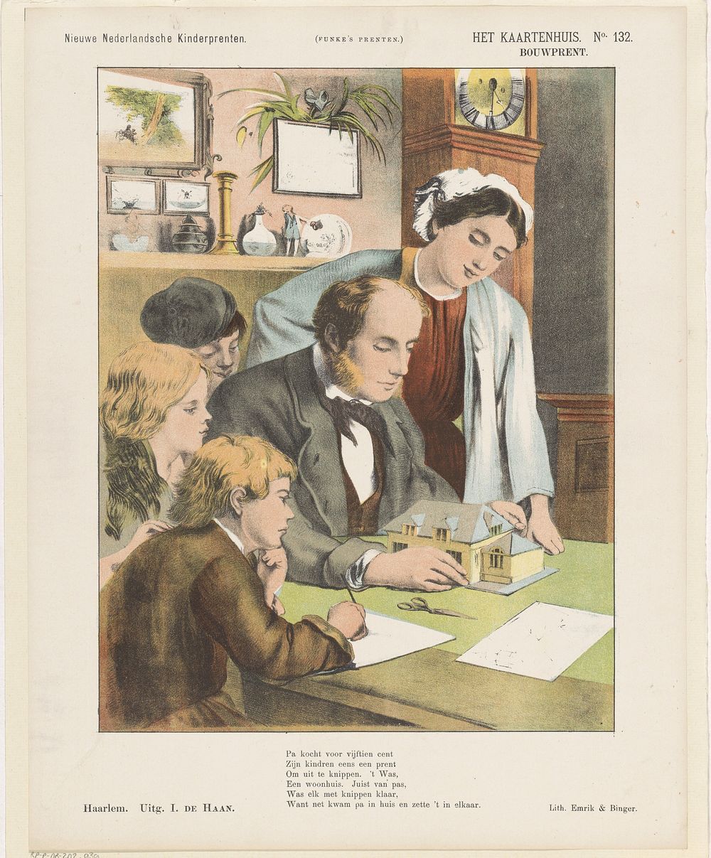 Het kaartenhuis / Bouwprent (1875 - 1903) by Jan de Haan, Emrik and Binger and anonymous