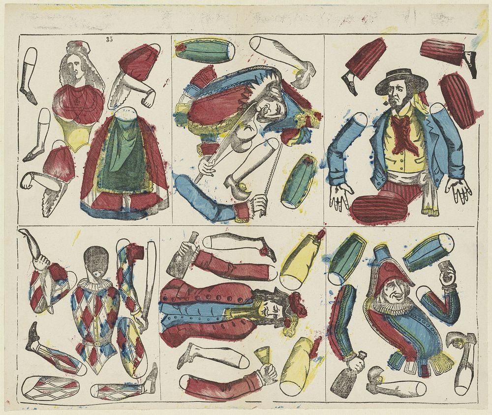 Trekpoppen (1827 - 1894) by M Hemeleers van Houter and anonymous