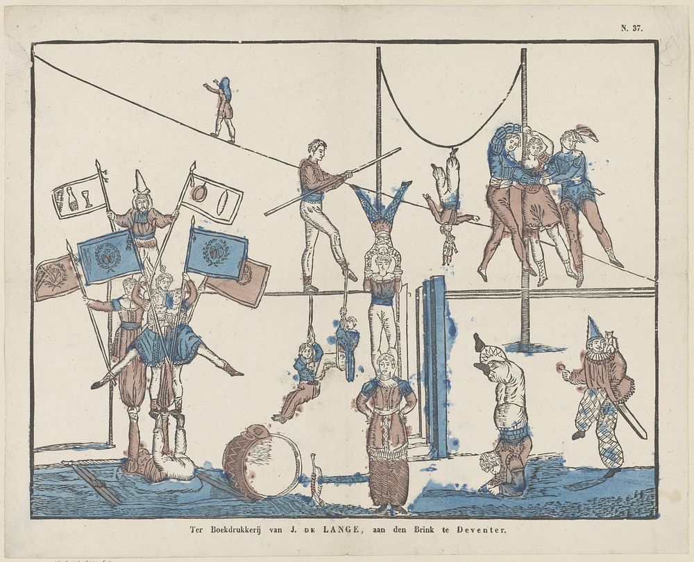 Circustafereel (1822 - 1849) by Jan de Lange II and anonymous