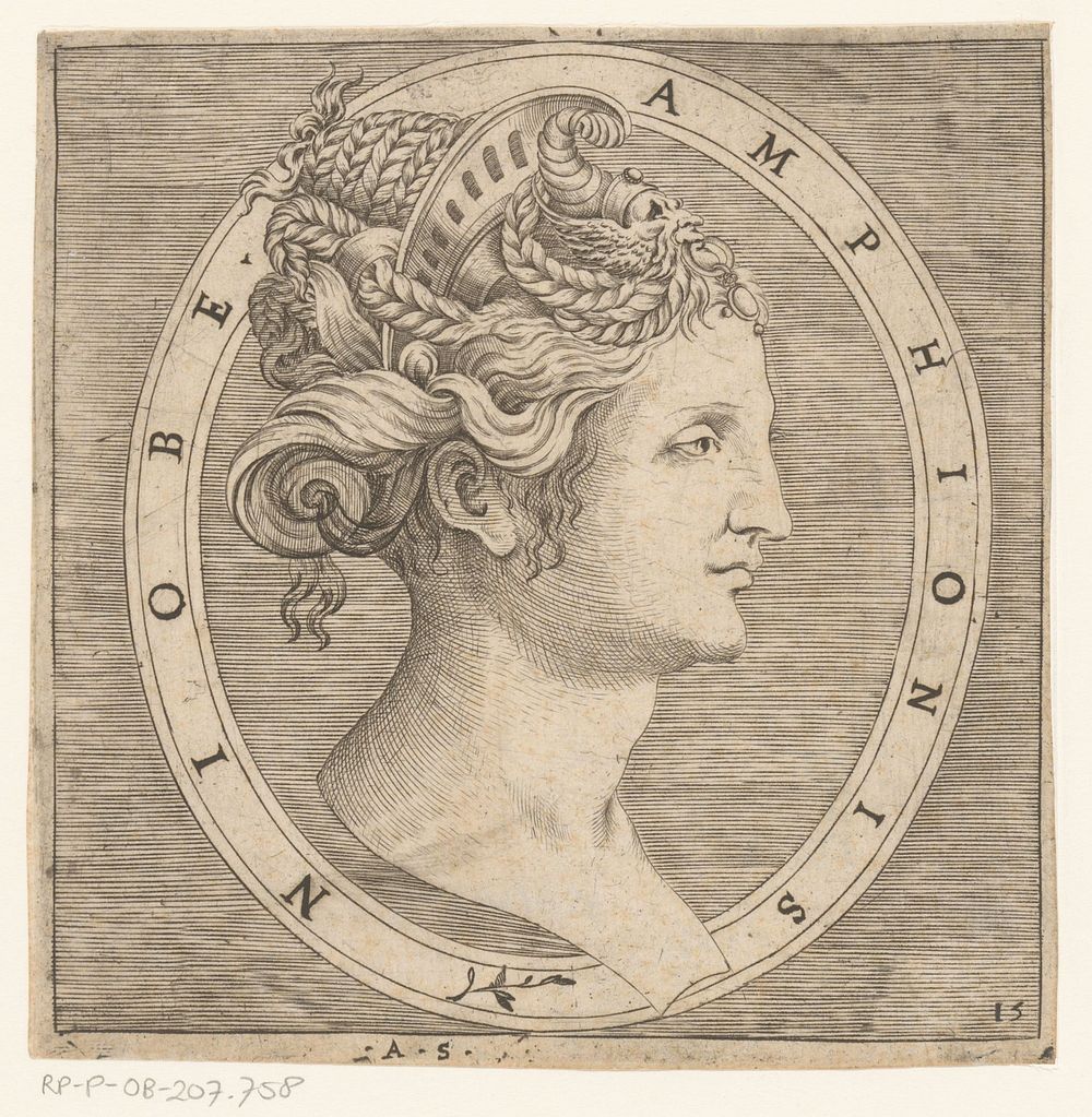 Portretbuste van Ninobe Amphionis (1510 - 1562) by anonymous and Antonio Salamanca