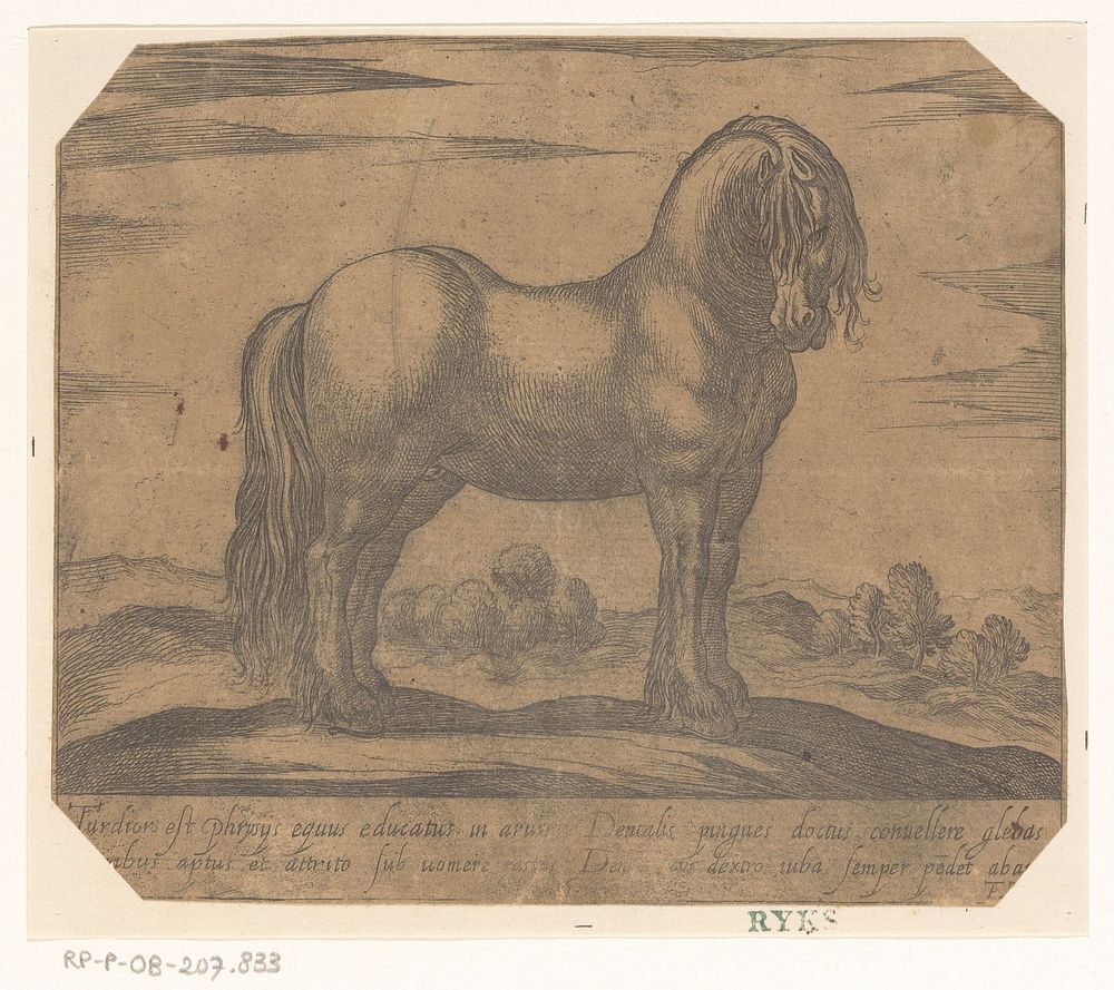 Staand paard naar rechts gewend (1590) by Antonio Tempesta and Antonio Tempesta