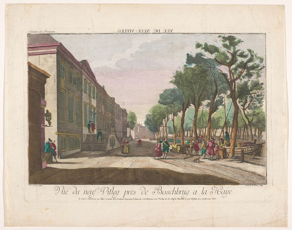 Gezicht op de Nieuwe Uitleg te Den Haag (1755 - 1779) by Kaiserlich Franziskische Akademie, Johann Friedrich Leizelt, Paulus…