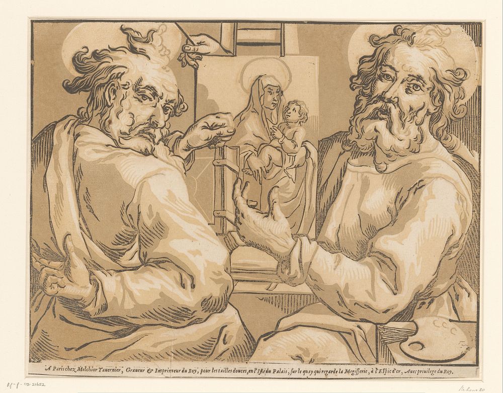 Evangelisten Marcus en Lucas (1600 - 1669) by Ludwig Büsinck, Georges Lallemand, Melchior Tavernier and Lodewijk XIII koning…