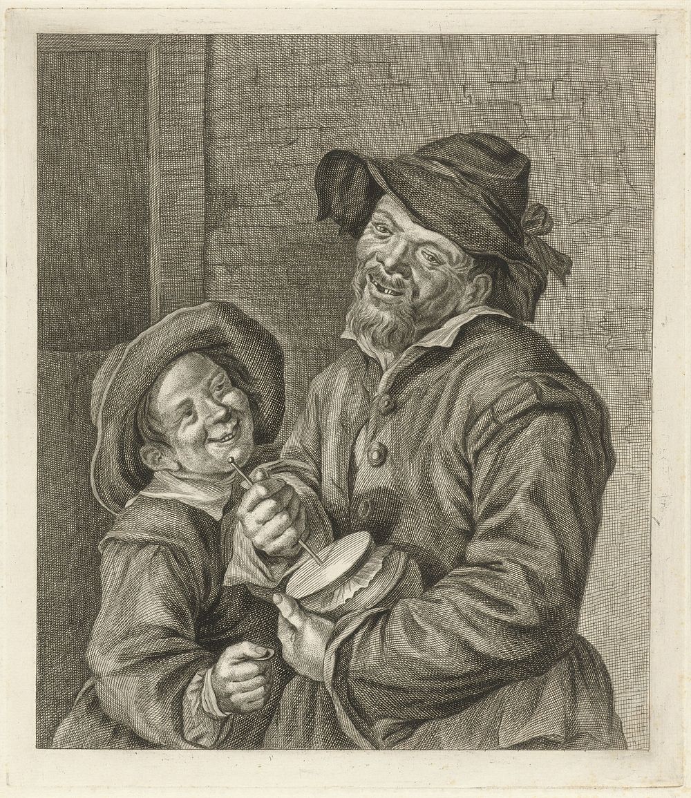 De rommelpotspeler (1768 - 1796) by Pieter de Mare and Frans Hals