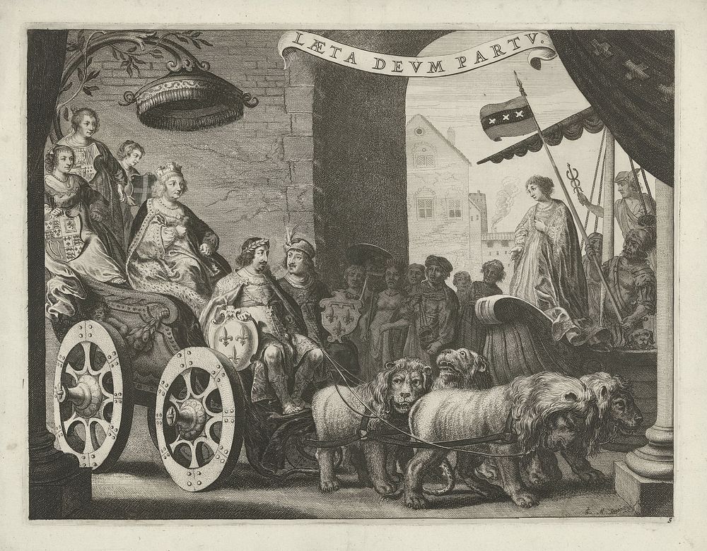 Maria de' Medici als Cybele (1638) by Pieter Nolpe, Claes Moeyaert, Johannes Willemszoon Blaeu and Cornelis Blaeu
