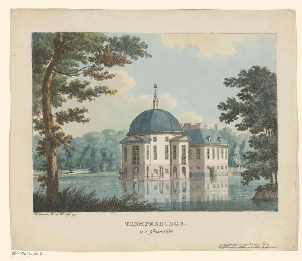 Buitenplaats Trompenburg (1794) by Hermanus Numan, Hermanus Numan, Hermanus Numan and Jn Iver