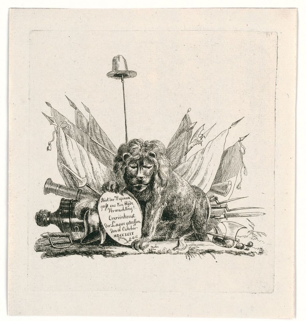 Allegorie op de wapenstilstand van 18 oktober 1794 (1794 - 1796) by Pieter Gerardus van Os