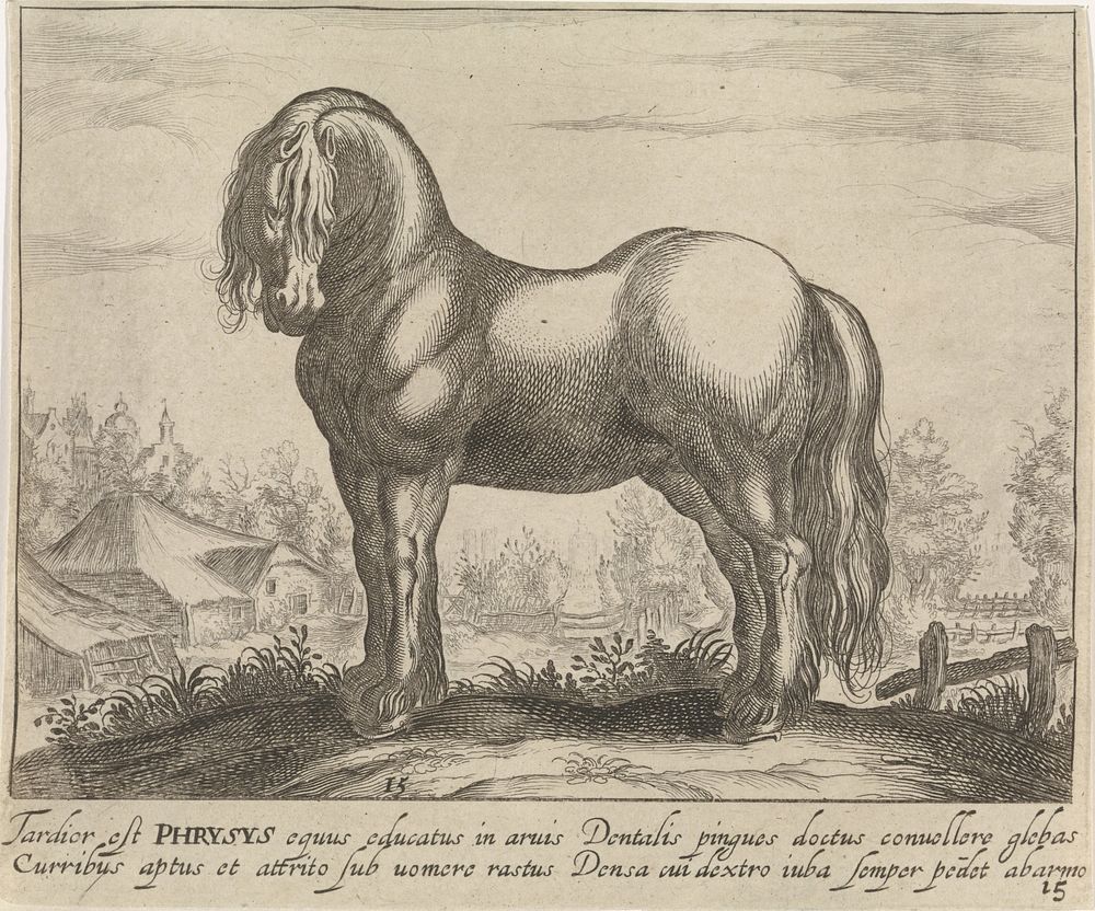 Landschap met paard uit Friesland (c. 1590 - 1637) by Egbert van Panderen, Antonio Tempesta and Frederik de Wit