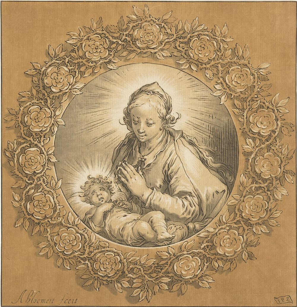 Maria met Christuskind (1769) by Cornelis Ploos van Amstel, Abraham Bloemaert and Cornelis Ploos van Amstel