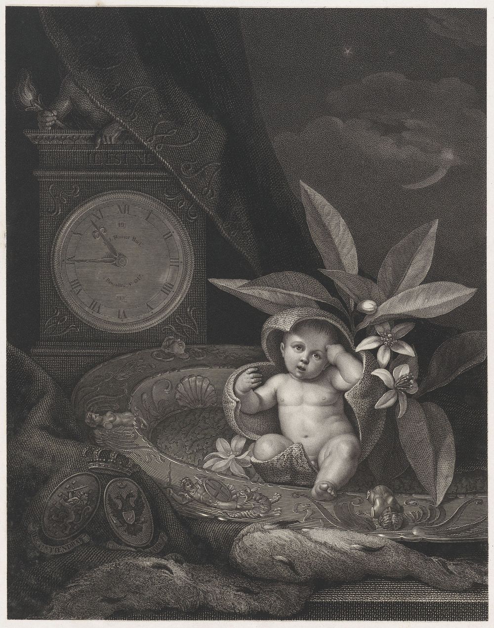 Geboorte van de toekomstige koning Willem III, 1817 (1817) by Joannes Josephus Wolff and J François 1817