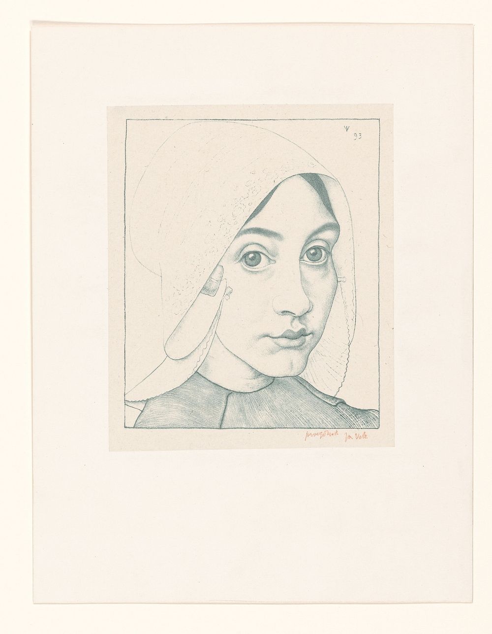 Portret van een meisje (1893) by Jan Veth