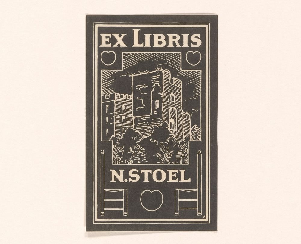 Ex libris van N. Stoel (1878 - 1940) by Elias Voet jr