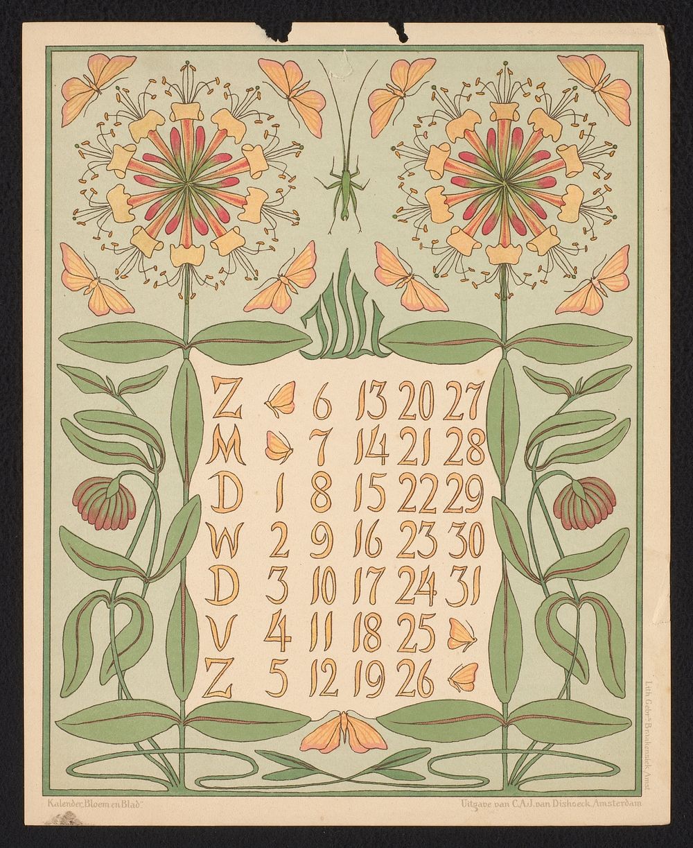 Kalenderblad voor juli 1902 (1901) by Gebroeders Braakensiek, Netty van der Waarden, Gebroeders Braakensiek and C A J van…
