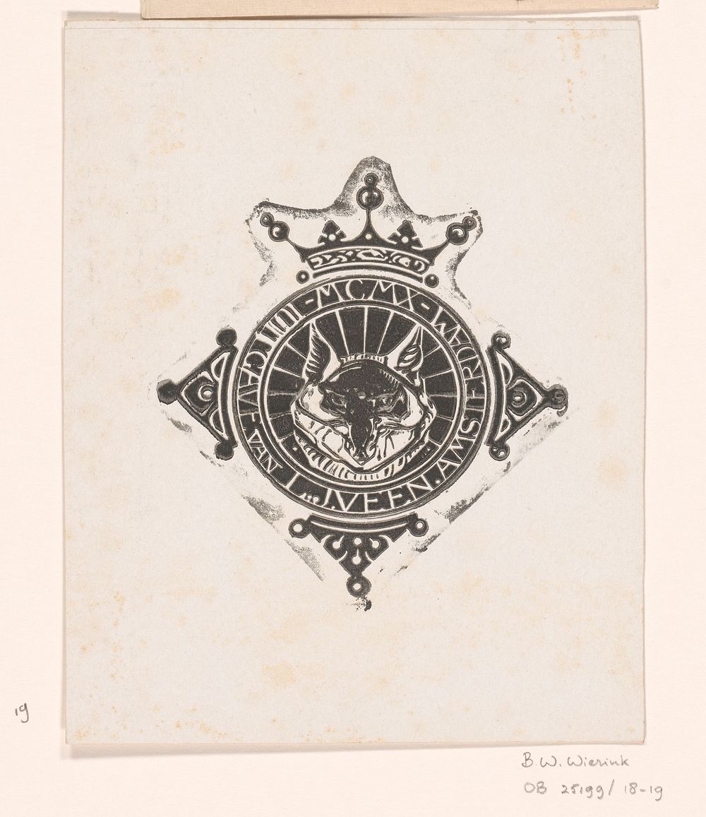 Vignet voor uitgever L.J. Veen (c. 1910) by Bernard Willem Wierink