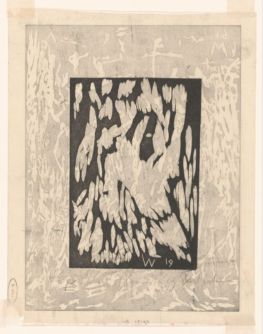 Abstracte compositie (1919) by Erich Wichmann
