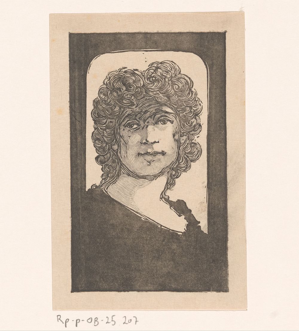Portret van een vrouw (1866 - 1939) by Bernard Willem Wierink