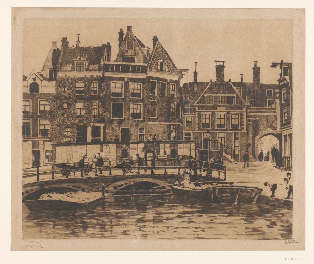 Gezicht op het Beurspleintje in Amsterdam (c. 1911 - c. 1912) by Willem Witsen