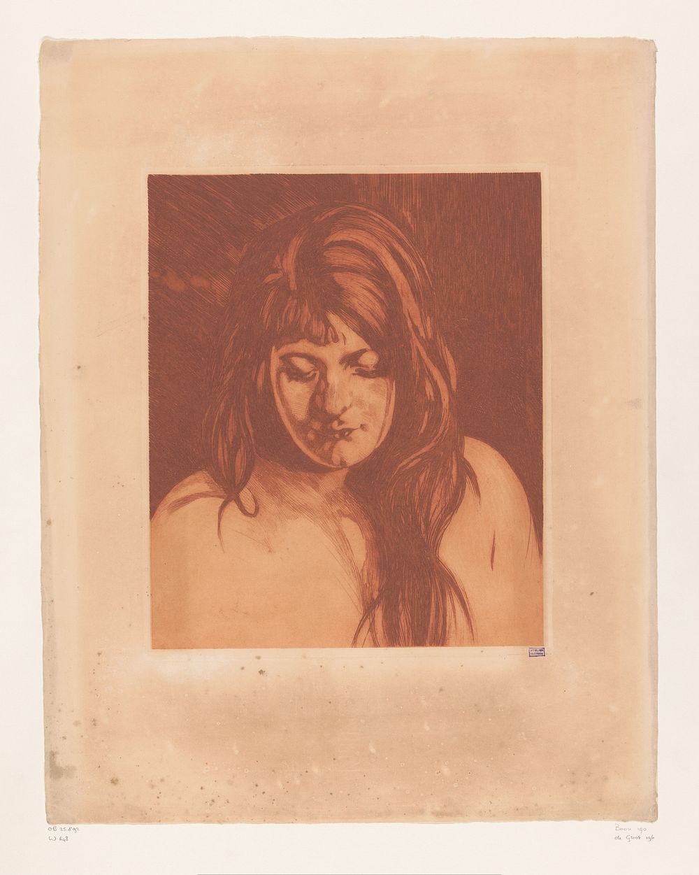 Portret van een onbekende vrouw (c. 1919) by Willem Witsen