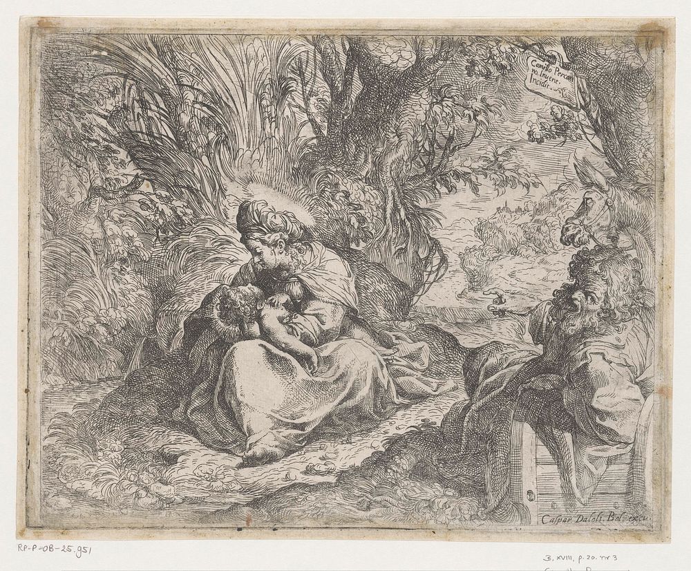 Rest on the Flight into Egypt (c. 1650) by Camillo Procaccini, Camillo Procaccini and Gaspare dall Olio