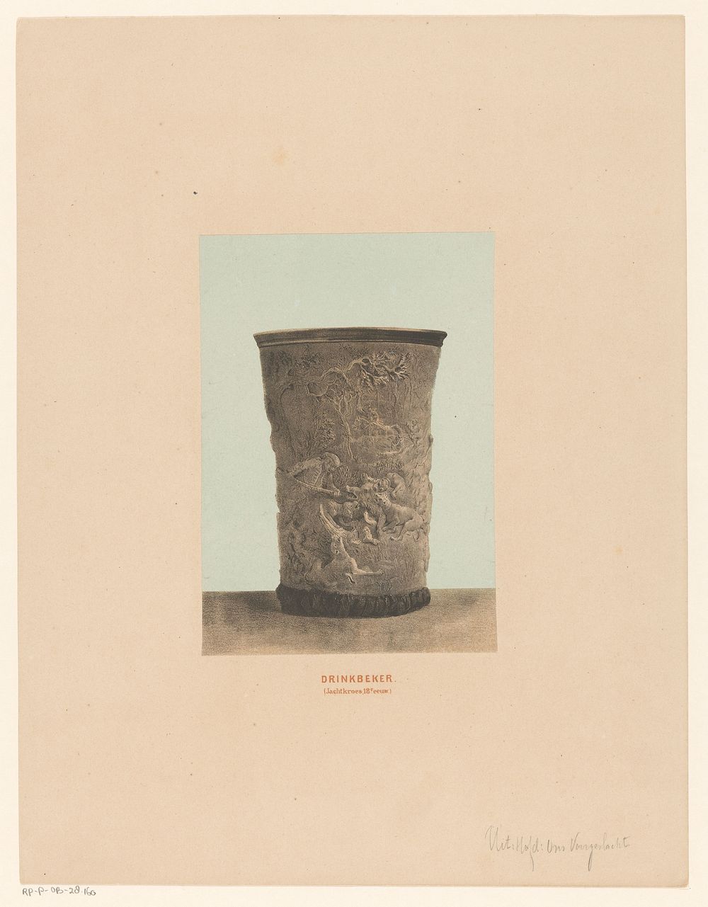 Drinkbeker (1857 - 1864) by anonymous and A C Kruseman