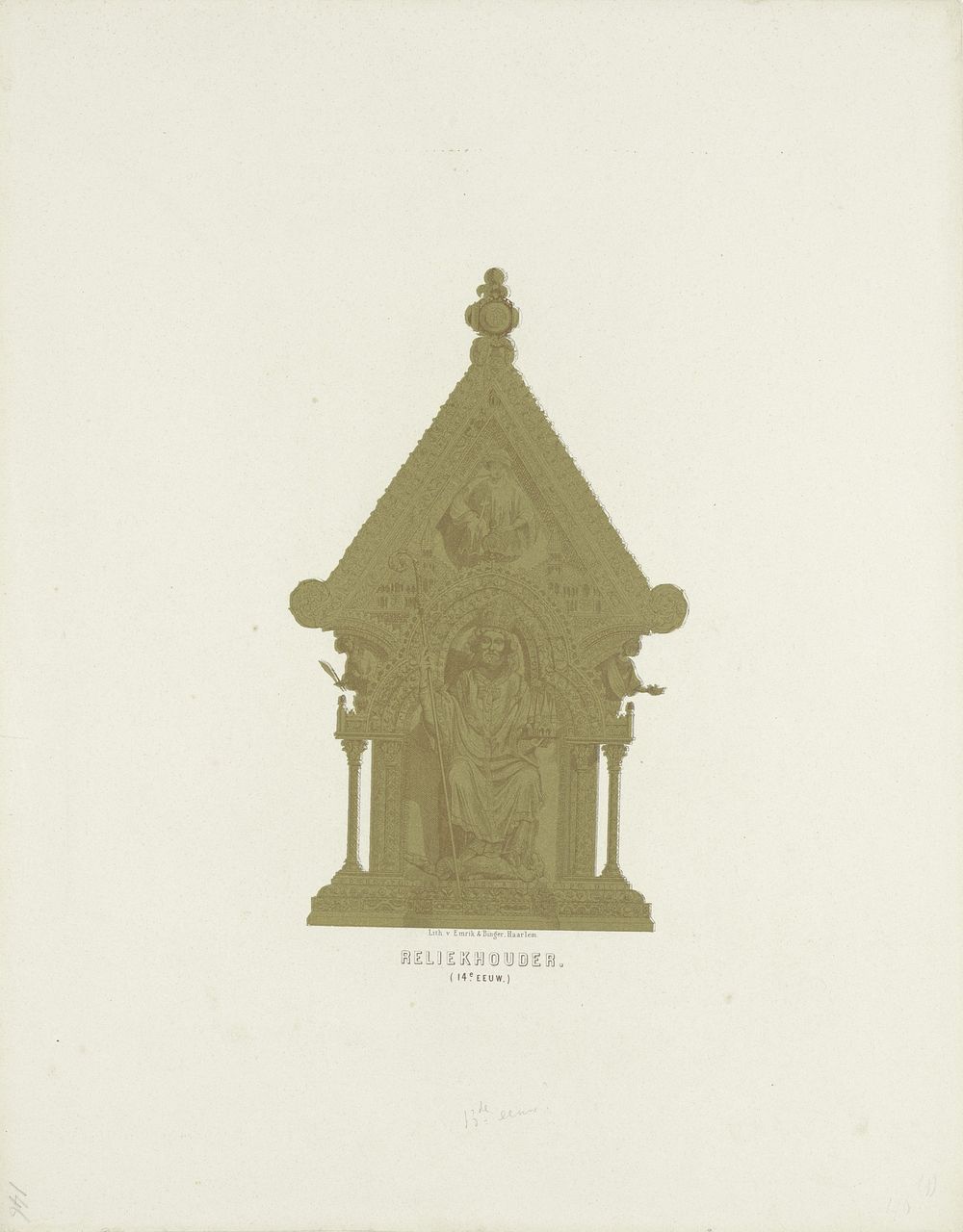 Reliekhouder, 14e eeuw (1857 - 1864) by anonymous and Emrik and Binger