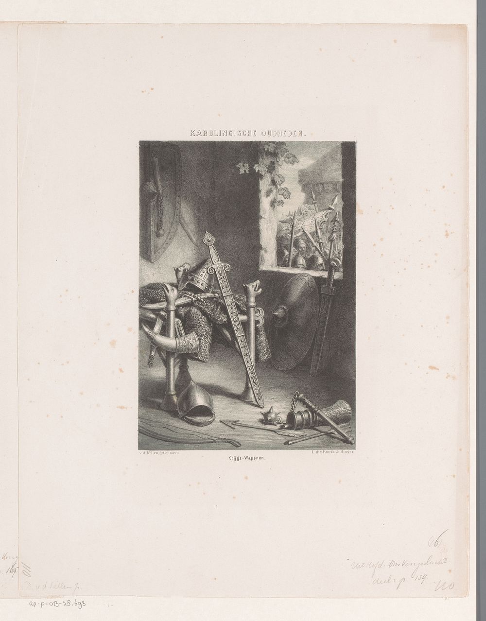 Karolingische wapens (1857 - 1864) by David van der Kellen 1827 1895 and Emrik and Binger