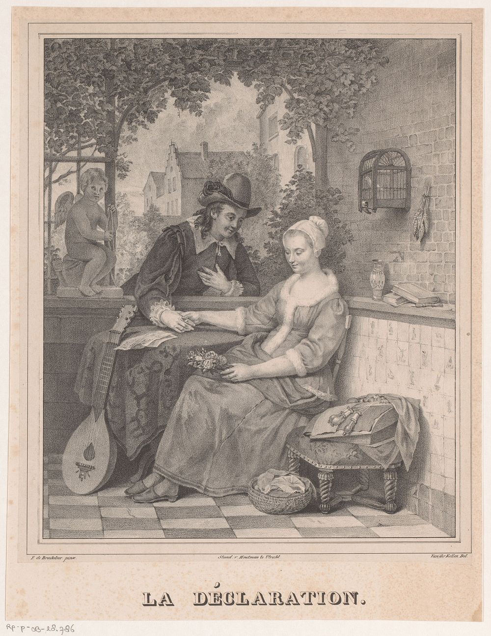 Liefdesverklaring (1828 - 1843) by David van der Kellen 1804 1879, David van der Kellen 1827 1895, Braekeleer I  Ferdinand…