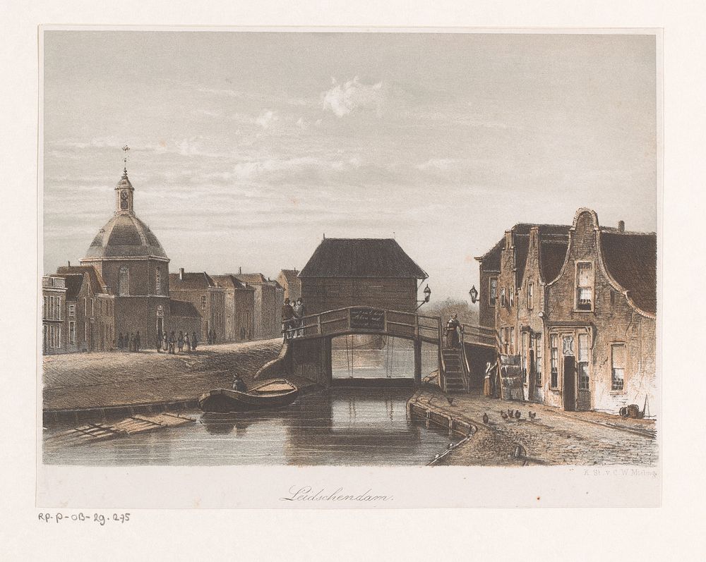 Gezicht op Leidschendam (1863) by anonymous and Koninklijke Nederlandse Steendrukkerij van C W Mieling